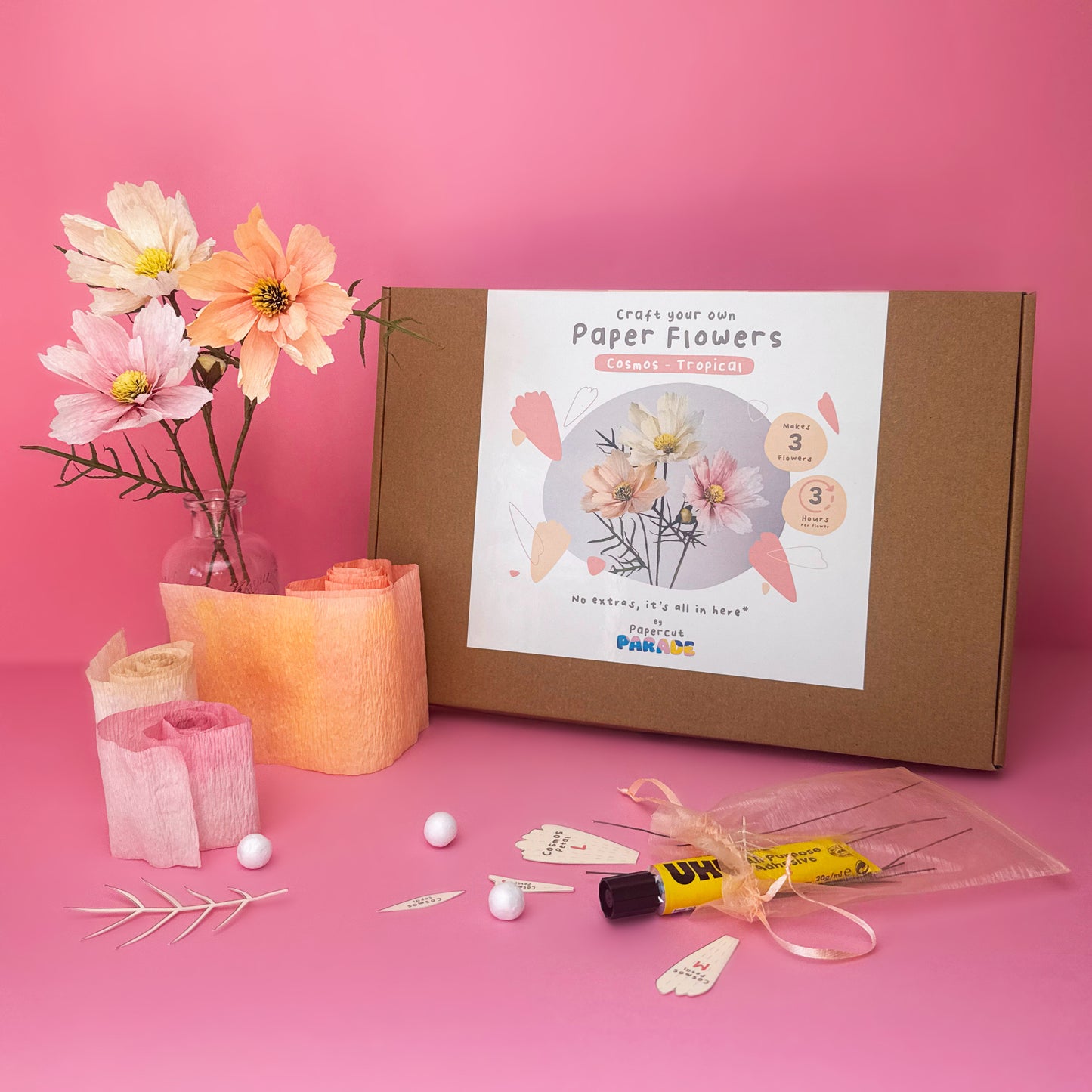 Tropical Cosmos | Craft your own Paper Flowers