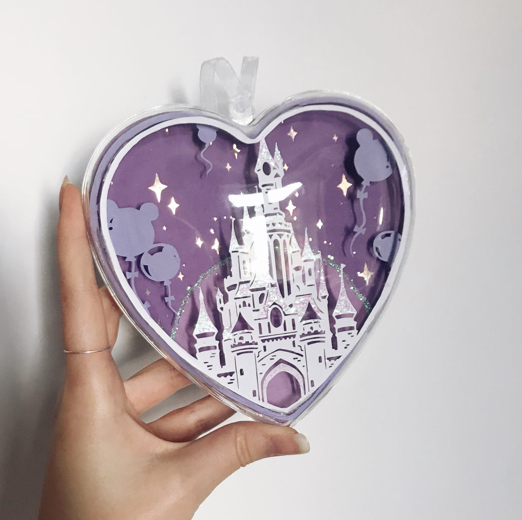 B Porter Purple 14cm Castle Heart