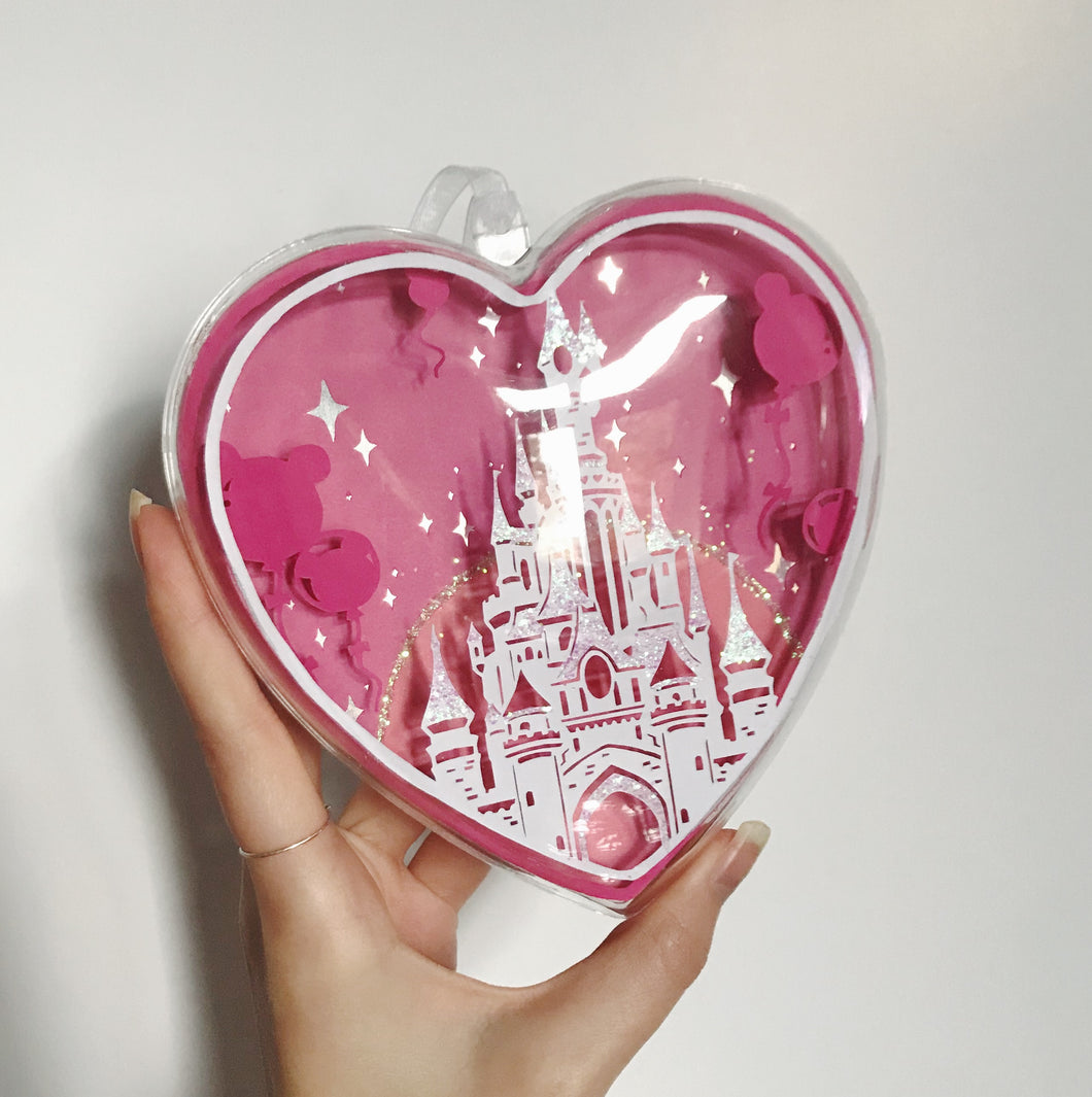 Hot Pink 14cm DLP Castle Heart