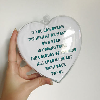 Turquoise 14cm DLP Castle heart