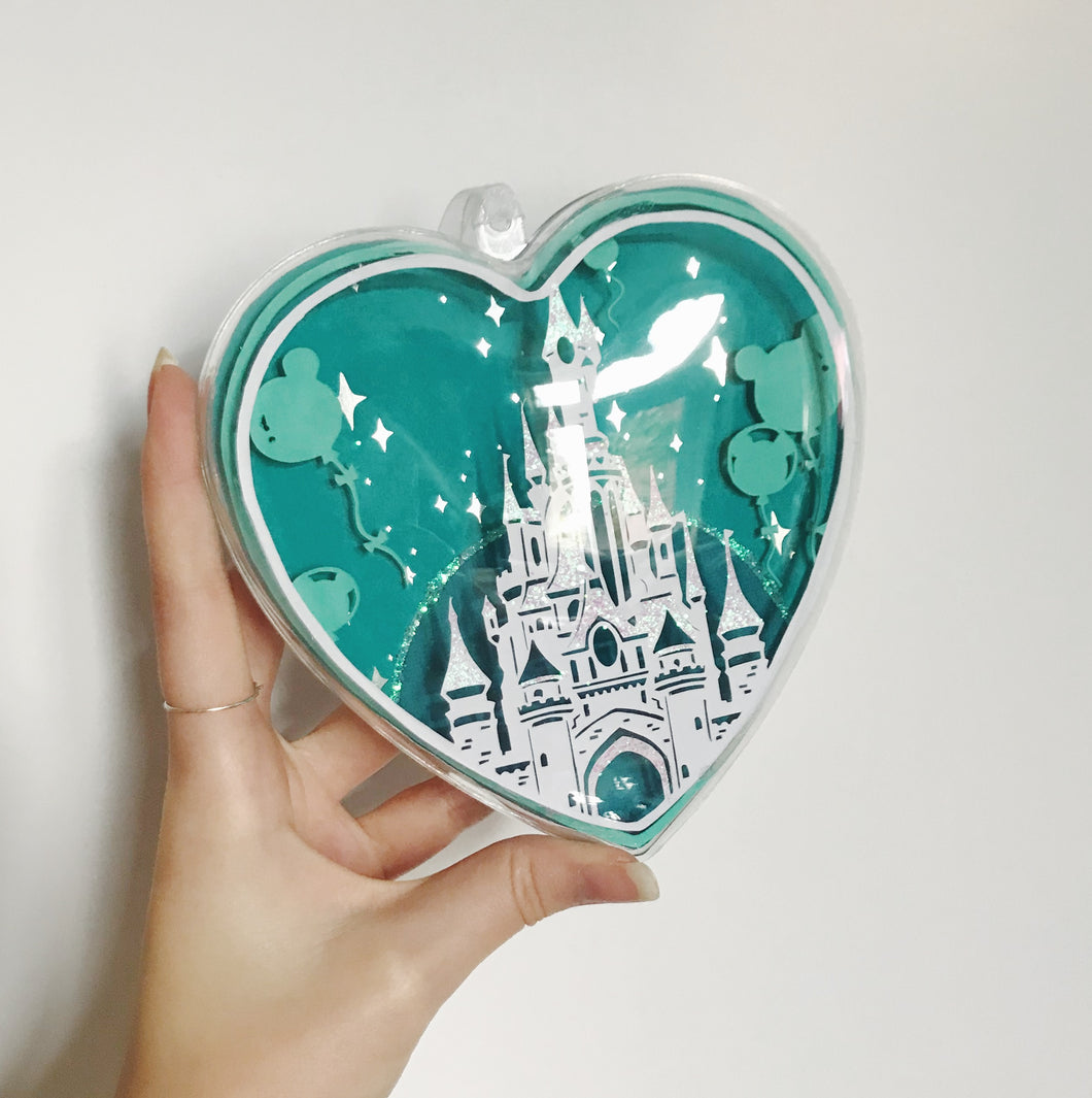 Turquoise 14cm DLP Castle heart